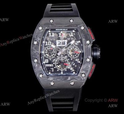 KV Factory Swiss Replica Richard Mille RM 011 All Black Carbon Watch